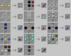 an image of the different items in minecraft