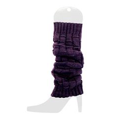 Woman's Fashion Cable Knit Trimmed Classic Boot Shaft Style Soft Acrylic Leg Warmer, Material:Acrylic Wool, *Color:Select Your Color Available- Color May Slightly Vary Due To Phographic Lighting Size Is 16 Inches Long And 4 Inches Wide Un-Stretched For Stylish Looks You Can Push The Leg Warmer Down To Ankle For A Scrunch Sock Look Or Over The Top Of Your Shoe And Up Your Calf To Create A Boot Look For Your Shoes, Color: 00_purple One Size Purple Casual Leg Warmers For Fall, Casual Purple Leg Warmers For Fall, Fitted Acrylic Leg Warmers For Fall, Purple Leg Warmers, Cream Tights, Boot Cuff Socks, Black Leg Warmers, Wool Leg Warmers, Fur Leg Warmers