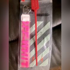 Brand New In Og Off-White “Product Bag” -Branded Off-White Zip Tie -Branded Off-White “Clasp” Color: Translucent & Pink Also Have Black & White Lanyard Package On My Page Off White Lanyard, Pink Lanyard With Keychain, Customizable Adjustable White Lanyards, White Adjustable Fun Lanyards, Pink Lanyard, Pink Keychain, White Industrial, Used Louis Vuitton, Wrist Lanyard