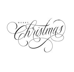 the word merry christmas written in black ink