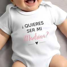 Pink Quieres Ser Mi Madrina Godmother Proposal Baby Bodysuit Baby Mama Drama, Godmother Proposal, Baby Mama, Step Moms, Godmother, Black And Pink