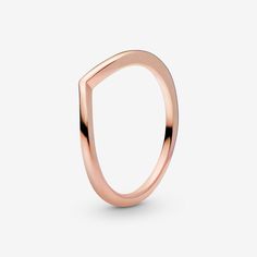 Polished Wishbone Ring | Rose gold plated | Pandora US Pandora Stackable Rings, Wishbone Ring, Pandora Rose, Blush Tones, Pandora Rings, Jewellery Uk, Ring Size Guide, Favorite Rings, Pandora Jewelry