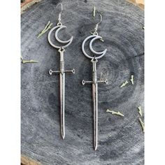 Witchy Goddess, Feminine Symbols, The Phases Of The Moon, Dagger Earrings, Crescent Earrings, Phases Of The Moon