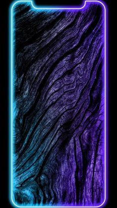 a purple and blue background with lines in the center, as well as an image of wood