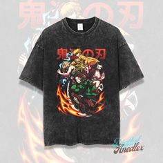 A generously-sized, freshly laundered t-shirt adorned with a vibrant anime print. This oversized garment seamlessly combines comfort and fandom, boasting a meticulous washing that preserves its color and softness. The anime design, meticulously rendered, showcases characters in captivating detail. The shirt's ample proportions ensure a relaxed fit while allowing the captivating artwork to shine. A wearable canvas for anime enthusiasts, harmonizing Japanese pop culture with effortless style and c Relaxed Fit Short Sleeve T-shirt With Anime Print, Japanese Shirt, Japanese Pop Culture, Anime Shirt, Japanese Anime, Original Design, Vintage Stil, Effortless Style, Harajuku