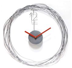 a clock that is made out of wires