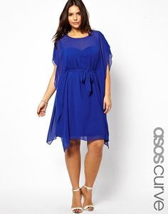 ASOS CURVE Kimono Drape Dress Blue Sheer Plus Size Shift Dress, Big Size Outfit, Moda Curvy, Cruise Dress, Vestido Plus Size, Cruise Outfits, Plus Sized, Vestido Casual, Draped Dress