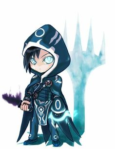 Jace Beleren Fanart, Mtg Tattoo Ideas, Jace Mtg, Mtg Tattoo, Chibi Games, Fantasy Wizard