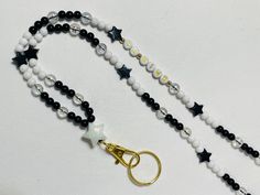 Lanyard is made with 1mm nylon cord and breakaway closure.  Lanyard measures approximately 21 inches from top of neck to bottom including the key ring.  Please message me if you require a different length. Teacher Lanyard, Badge Holders Lanyard, Rio Grande, Key Ring, Key Rings, Lanyard, Key, Black And White, Ring