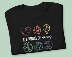 a black t - shirt with the words all kinds of ways written on it in different colors