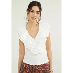 Better Than A Plain White T-Shirt, Right? Add A Little Style With This Wardrobe Must Have. Please See Measurements In The Photos Above. Retail: $78.00. 2624 Cotton Top With Ruffled Collar For Brunch, White Ruffled Collar Top For Brunch, Casual Ruffled Collar Tops For Brunch, Summer Tops With Lace Trim And Ruffled Collar, Fitted Top With Ruffled Collar For Day Out, Chic Cotton Top With Ruffled Collar, Chic White Tops With Ruffled Collar, Chic Brunch Tops With Lace Trim, Chic Tops With Lace Trim For Brunch