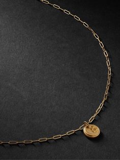 Foundrae's jewellery often touches on divine meaning. This 'Karma' necklace is handcrafted from 18-karat gold and features a small circular medallion with a number 8 representing the return of infinite energy. Divine Meaning, Gold Necklace For Men, Karma Necklace, Number 8, Necklace For Men, Fine Jewellery Necklace, Mr Porter, Men Necklace, Porter