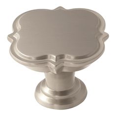 an image of a metal knob on a white background