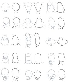 how to draw different shapes and sizes of hats