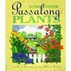 a book cover with flowers and plants in the foreground, on top of a yellow background