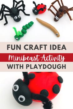 the fun and easy craft idea for kids to make with playdoughs