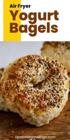 Air Fryer Yogurt Bagels Air Fryer Protein Bagels, Diy Bagels With Yogurt, Sour Cream Bagels, Yogurt Bagels Air Fryer, Quick Easy Bagel Recipe, Bagles Recipe Greek Yogurt, 4 Ingredient Bagels, Greek Yogurt Bagel Recipe