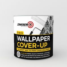 a can of wallpaper cover - up on a white background