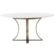 Gage Round Dining Table, White Marble - Modern Furniture - Dining Table - High Fashion Home Round Dining Table White, Dining Table White, Leather Counter Stools, Marble Dining, Dining Table Marble, Living Table, High Fashion Home, Modern Dining Table, Marble Table