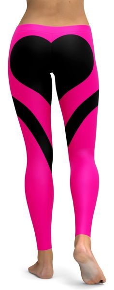 Trendy Pink Leggings For Gym, Trendy Pink Gym Leggings, Sporty Pink Tights For Sports, Fun Tights, Heart Yoga, Womens Fashions, Cat Costume, Gym Pants, Workout Outfits