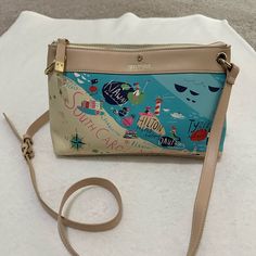 Never Used Please See All Pictures Spartina 449, Blue Cream, South Carolina, All Pictures, Crossbody Bags, Crossbody Bag, Color Blue, Bag Lady, Cream