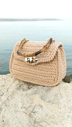 veketen handmade bag, crochet bag, bamboo handle bag Beige Bags With Braided Handles, Beige Bag With Braided Handles For Fashion, Beige Handheld Bag With Rolled Handles, Handheld Beige Bag With Rolled Handles, Handheld Beige Bags With Rolled Handles, Elegant Natural Crochet Bag With Leather Handles, Elegant Crochet Bag With Leather Handles In Natural Color, Beige Crochet Evening Bag With Braided Handles, Evening Beige Bag With Bamboo Handle