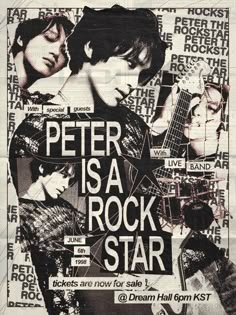 a concert poster for peter is a rock star