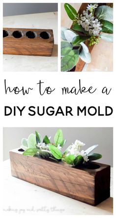 how to make a diy sugar mold with flowers and greenery in the middle