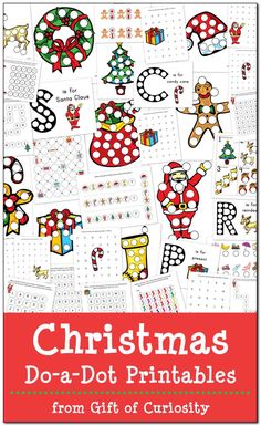 christmas do - a - dot printables from gift of curiosity to the holidays