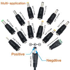 the different types of cables are labeled in this diagram, including one for each type of device