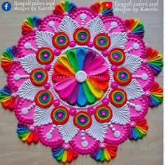 this is an image of a colorful flower made out of paper