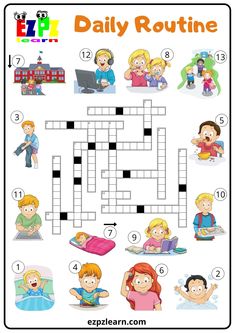 Daily Routines Vocabulary Word Search and Word Match For Kids Daily Routine English Words, Vocabulary Routine 2nd Grade, Daily Routine Sentence In English, Daily Routine Vocabulary English, Daily Routine For Kids, Daily Routine In English, Daily Routine Kids, Daily Routine Worksheet, Kids Class