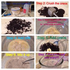 steps to make oreo cookies in a bowl