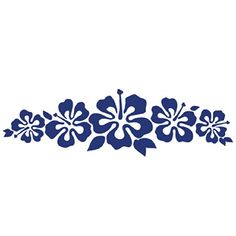 a blue flower border on a white background