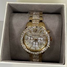 Case Size: 42mm Movement: Chronograph Platform: Layton Strap Material: Stainless Steel Strap Color: Gold Case Water Resistance: 5 Atm Case Material: Stainless Steel Case Color: Gold Dial Color: Gold Strap Width: 20mm Closure: 2 Pusher Foldover Clasp Strap Inner Circumference: 190+/- 5mm Crystal Type: Mineral Michael Kors Runway, Gift Wishlist, Watches Women Michael Kors, Michael Kors Wallet, Michael Kors Accessories, Rose Gold Watch, Gold Case, Women Wrist Watch, Stainless Steel Band