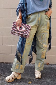 Pink Evil Eye Embroidered Accent Clutch – ivyandlavyboutique Facebook Mom, Pink Evil Eye, Boho Twists, Instagram Help, Kimono Jacket, Overall Dress, Jacquard Fabric, Long Chain, Denim Pant