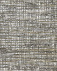 an up close view of the textured fabric in grey and beige tones, with small lines