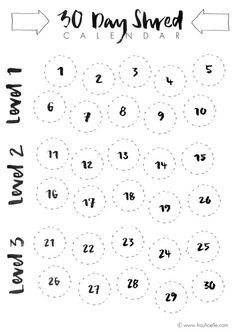 the printable 30 day calendar with arrows