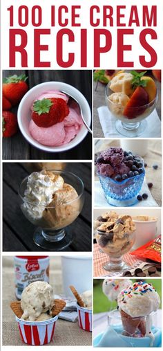 an image of ice cream desserts collage