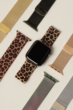 Our Best Selling Apple Watch Band, now available in a smartwatch strap to stack your look with comfort and ease! An animal pattern on metal makes this watch strap stand out. This gorgeous Apple Watch band is a milanese stainless steel loop with a magnetic clasp to secure the band. It features gold star and delicate pearl beads accents. These bands fit 38mm/40mm or 42mm/44mm Apple Watch faces ONLY -Metal with leopard pattern watchbands -with a magnetic clasp -Compatible with 38mm - 42mm Apple Wat Simple Rings, Apple Watch Series 2, Band Metal, Loop Bands, Apple Watch Series 3, Apple Watch Faces, Apple Watch 38mm, Apple Watch Series 1, Apple Watch Strap