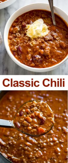 two pictures showing different types of chili