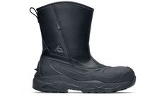 Our new and improved Fargo II is here. Easy to pull on and take off, these fully waterproof half-shell safety boots have convenient heel pulls and clog-resistant outsoles in addition to electrical hazard (EH) protection and a composite safety toe that meets ASTM F-2413 standards bearing a class 75 rating. Safety Boots, New And Improved, Toe Boots, Waterproof Boots, A Class, Work Boots, Leather Boots, Clogs, Leather Upper