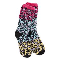 World's Softest Crew Socks Multi Leopard - Rinse Bath & Body Holiday Knits, Black Aviator Sunglasses, Cozy Moments, Purple Leopard, Soft Sock, Comfortable Socks, Black Aviators, Cozy Socks, Knit Picks