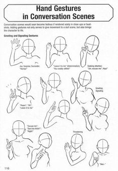 hand gestures in conversation scenes worksheet with instructions to draw hands and gestures for speech