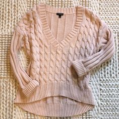 Beautiful Baby Pink Sweater Never Worn. Very Warm And Perfect For Fall And Winter. In Perfect Condition. Can Be Worn Off The Shoulder And Is Not Tight Fitting. Sz. Xs Baby Pink Sweater, Cute Sweaters For Fall, Tight Sweater, Swaggy Outfits, Cute Sweaters, Cable Knit Sweater, Fitted Sweater, Just Girly Things, Shoulder Sweater