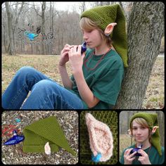 Link or Fairy Hat with 3D Ears Fairy Hat, Link Hat, Fairy Festival, Crochet Fairy, Crocheting Patterns, My Nephew, Crochet Fashion Patterns, Twilight Princess, The Legend Of Zelda