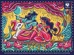 Radha Krishna Wedding Invitation, Radha Krishna Wedding, Wedding Invitation Indian, Quirky Invitations, Modern Art Canvas Painting, Buddha Art Painting, Beautiful Art Paintings, Indian Painting, Madhubani Art