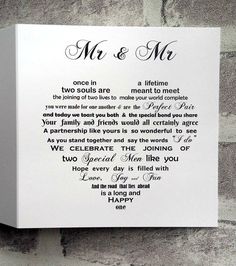 a white box with the words mr and mrs written on it in cursive writing