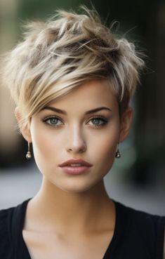 Short Hair Styles Easy Pixie Cuts, Short Hair From The Back, Longer Pixie, Shaved Pixie, Edgy Short Haircuts, Funky Short Hair, Short Silver Hair, Short Hair Images, Short Hair Pixie Cuts