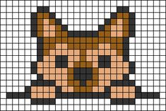 a cross stitch pattern with an image of a cat